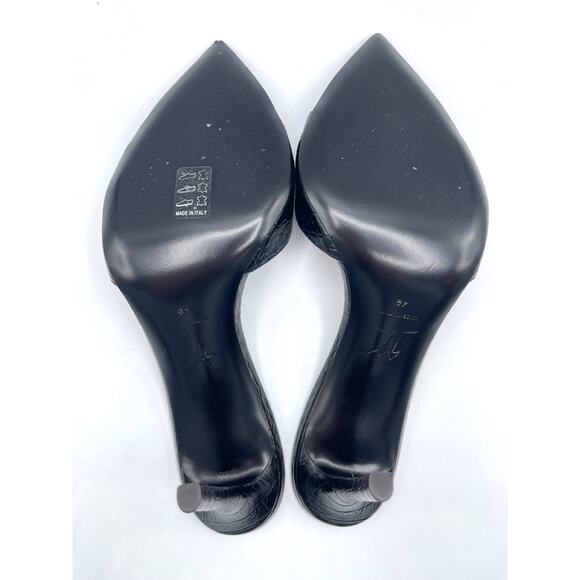 Giuseppe Zanotti Quasimodo Crocodile Embossed Leather Intriigo Mule Sz 40 - Picture 8 of 10